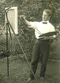 Portrait of Arthur Heming: Arthur Heming at Old Lyme (c.1910). Courtesy, Florence Griswold Museum.